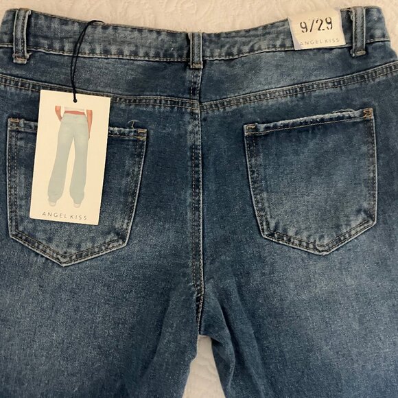 Angel Kiss Women's jeans sz 9/29 distressed with tags - Picture 5 of 9